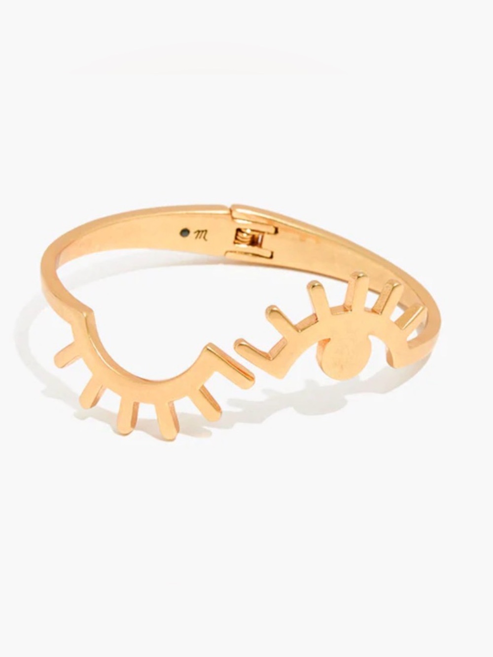 Madewell looker  Gold Eyelash Cutout Hinged Bangle Bracelet
